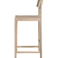 Rod Barstol 65 cm, Vit Vaxoljad Ek