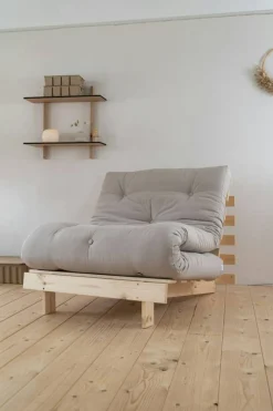 Roots 90 Loungefåtölj, Furu / Beige