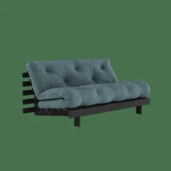 Roots Bäddsoffa Med Roots Madrass 160x200 Petroleum/Svartlackerad