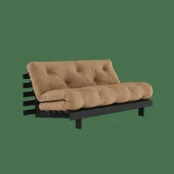 Roots Bäddsoffa Med Roots Madrass 160x200 Mocca/Svartlackerad