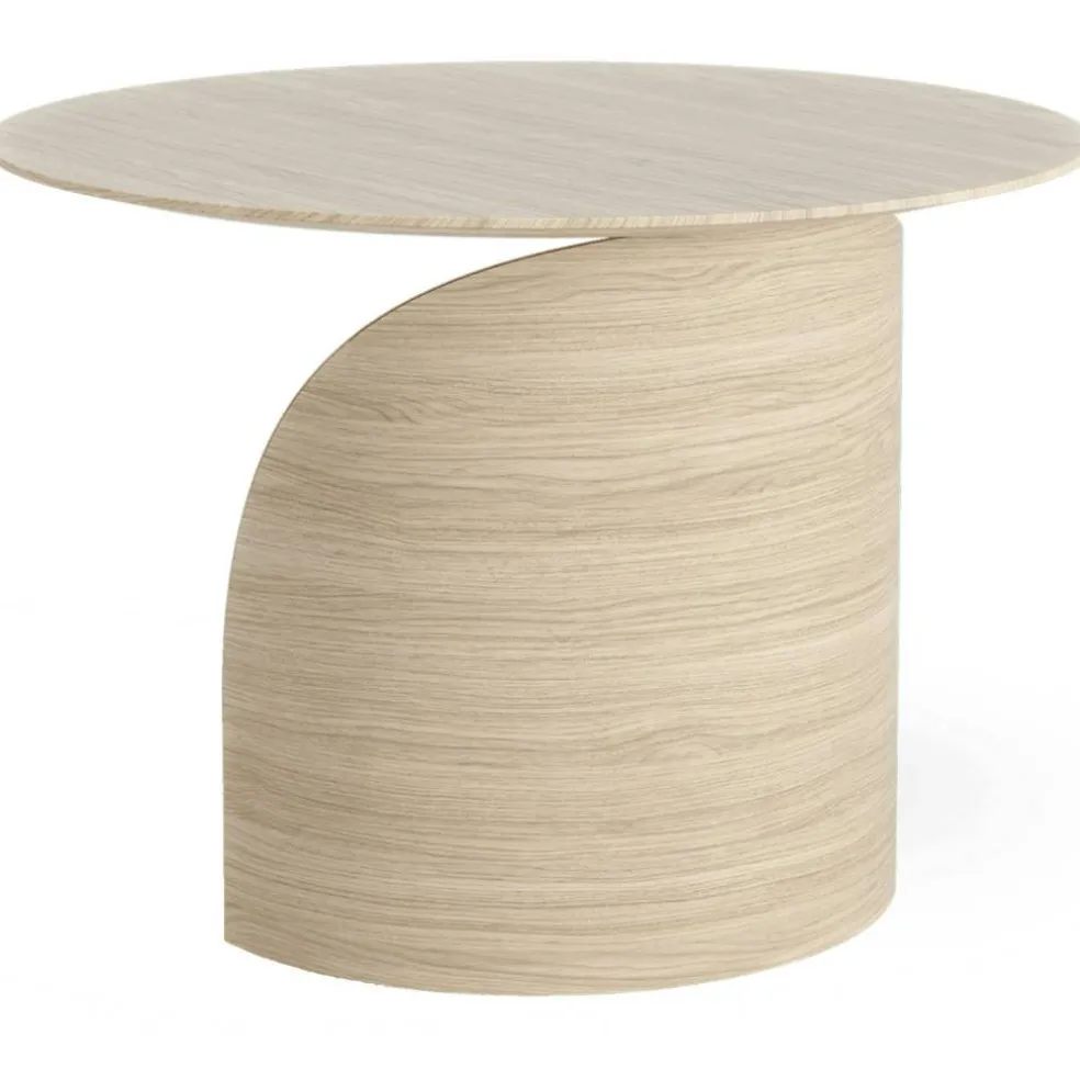 Savoa Soffbord Ø64 cm, Vit Ek