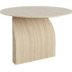 Savoa Soffbord Ø64 cm, Vit Ek