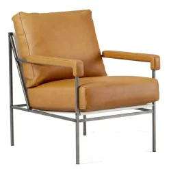 Seventy Five Fåtölj Läder, Challenger Brandy / Beige Canvas