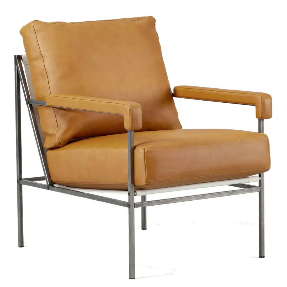Seventy Five Fåtölj Läder, Challenger Brandy / Beige Canvas