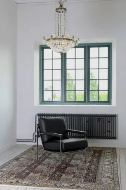 Seventy Five Fåtölj Läder, Svart / Svart Canvas