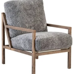 Seventy Five Fåtölj, Rökt Ek / Fårskinn Scandinavian Grey