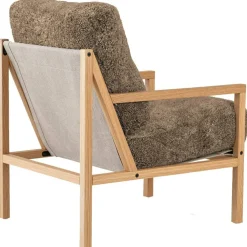 Seventy Five Wood Fåtölj, Ek / Fårskinn Sahara