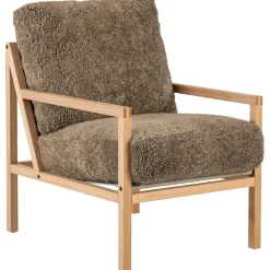 Seventy Five Wood Fåtölj, Ek / Fårskinn Sahara