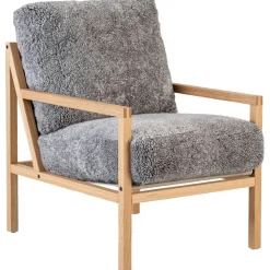 Seventy Five Wood Fåtölj, Ek / Fårskinn Scandinavian Grey