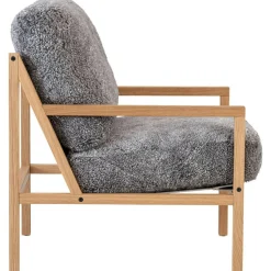 Seventy Five Wood Fåtölj, Ek / Fårskinn Scandinavian Grey