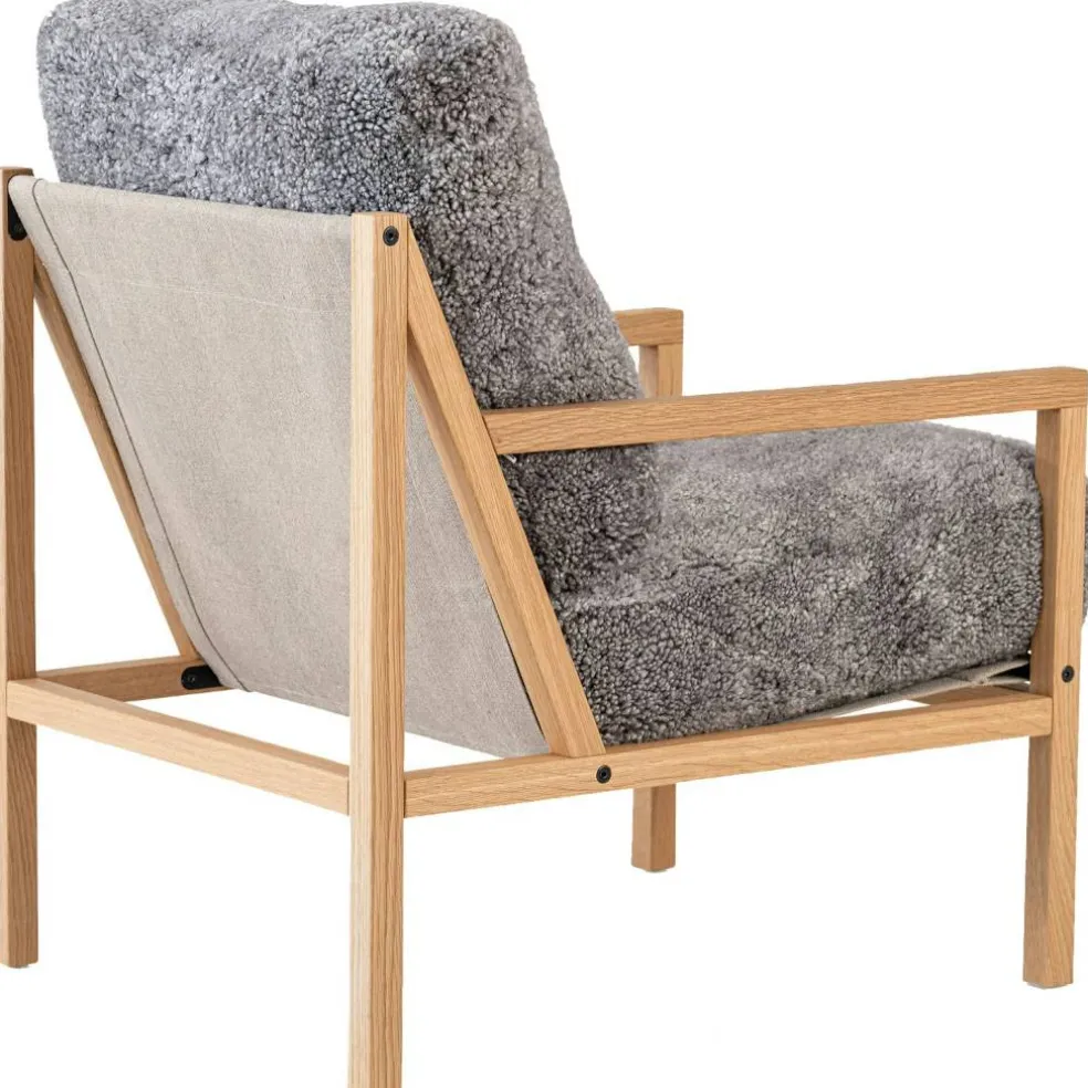 Seventy Five Wood Fåtölj, Ek / Fårskinn Scandinavian Grey