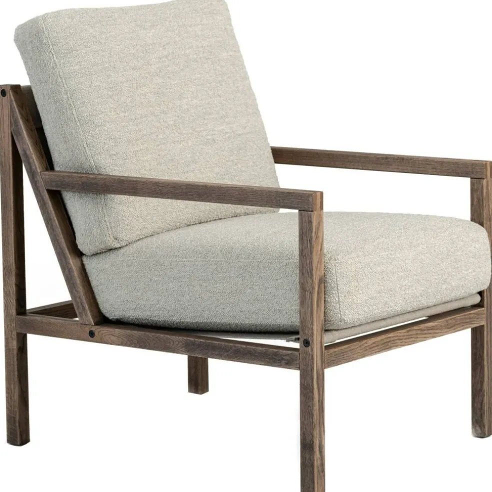 Seventy Five Wood Fåtölj, Rökt Ek / Bouclé Sand