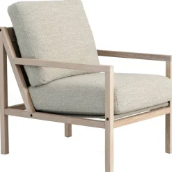Seventy Five Wood Fåtölj, Vitpigmenterad Ek / Bouclé Sand