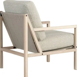 Seventy Five Wood Fåtölj, Vitpigmenterad Ek / Bouclé Sand