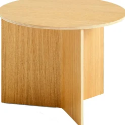 Slit Bord Rund Ø45, Lackad Ek