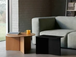 Slit Bord Runt Ø65, Lackad Ek