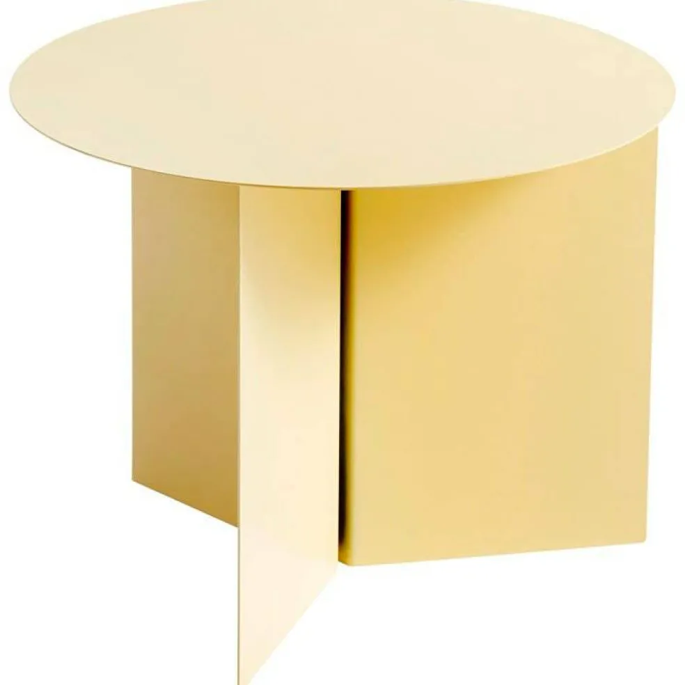 Slit Round Bord, Ljusgul