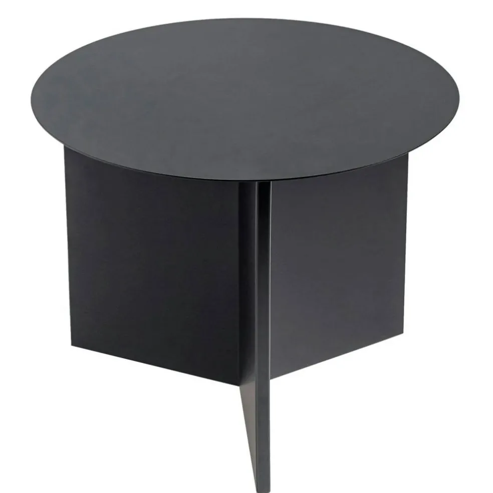 Slit Round Bord, Svart