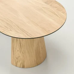 Social Matbord Naturlig Ek, 220 cm