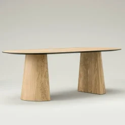 Social Matbord Naturlig Ek, 220 cm
