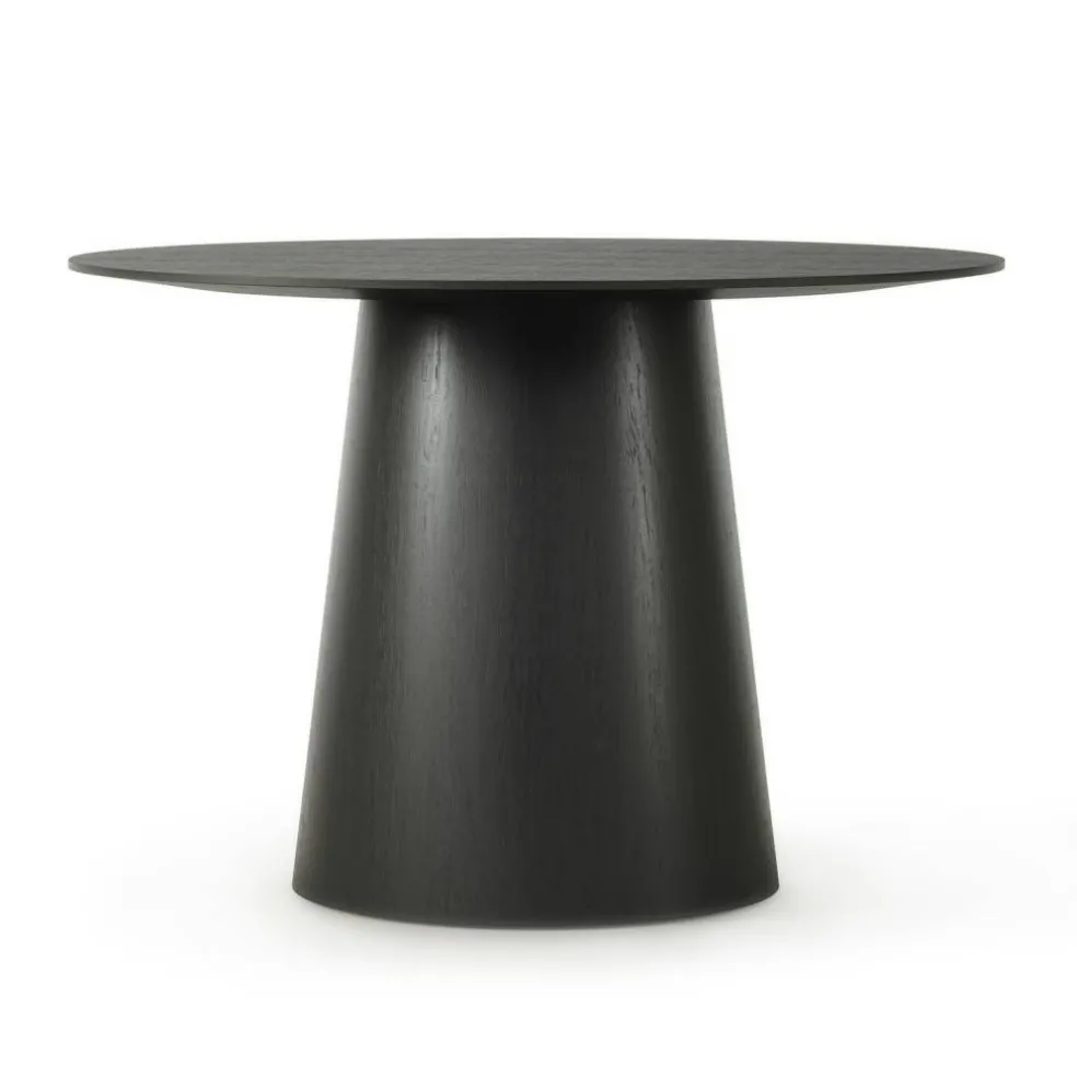 Social Matbord Svart Ek, 110 cm