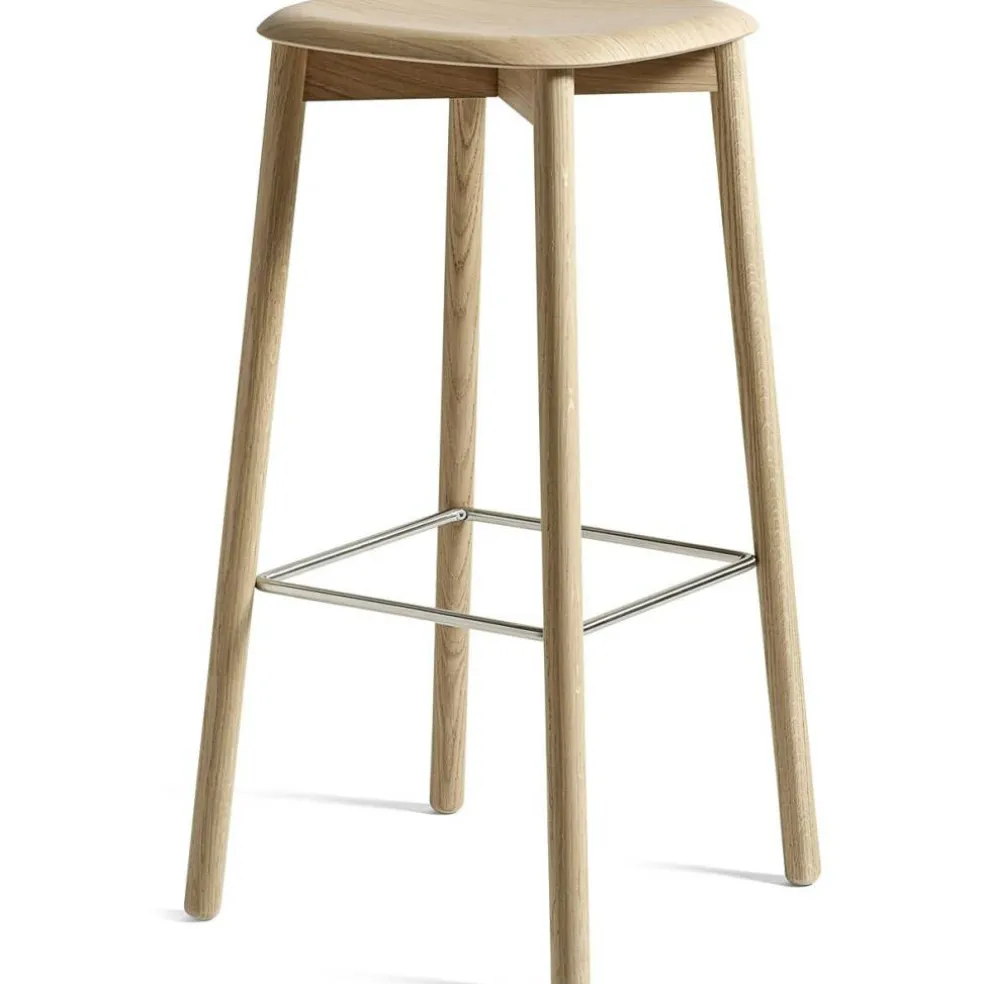 Soft Edge 32 Hög Barstol, Vattenbaserad Lackad Ek