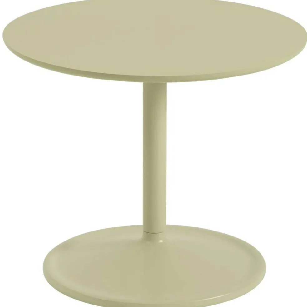 Soft Sidobord Ø48x40 cm, Laminat Beige Green