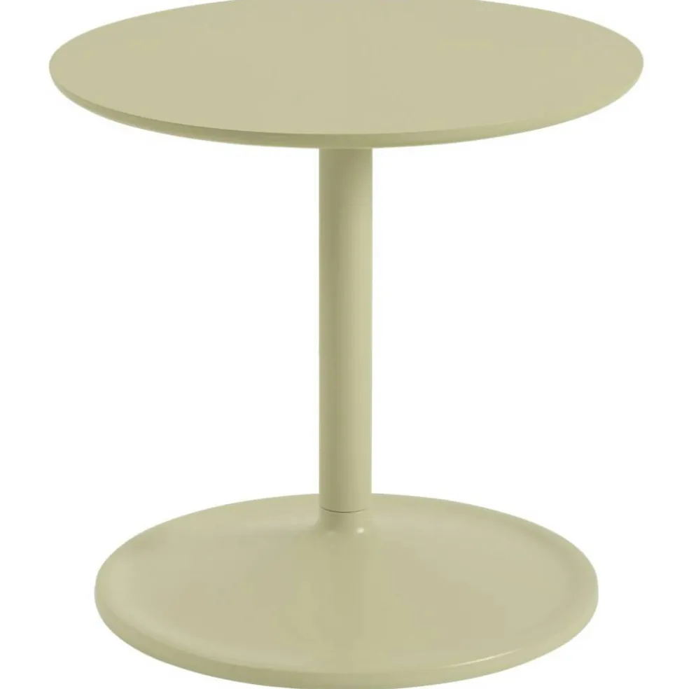 Soft Sidobord Ø41x40 cm, Laminat Beige Green