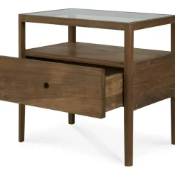 Spindle Sängbord, Svartbetsad Ek