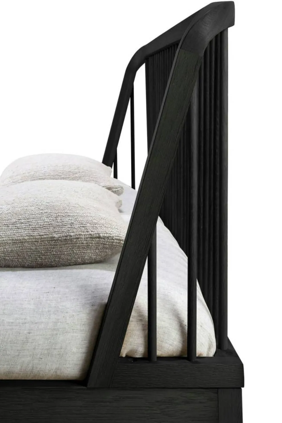 Spindle Sängstomme Svartbetsad Ek, 160x200 cm