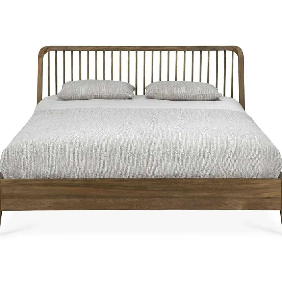 Spindle Sängstomme Teak, 160x200 cm