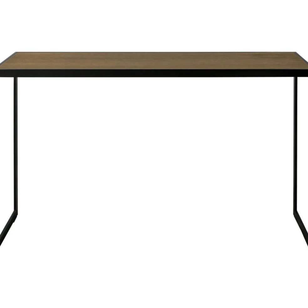 Square Avlastningsbord 122x36x70 cm, Svart/Burned Walnut