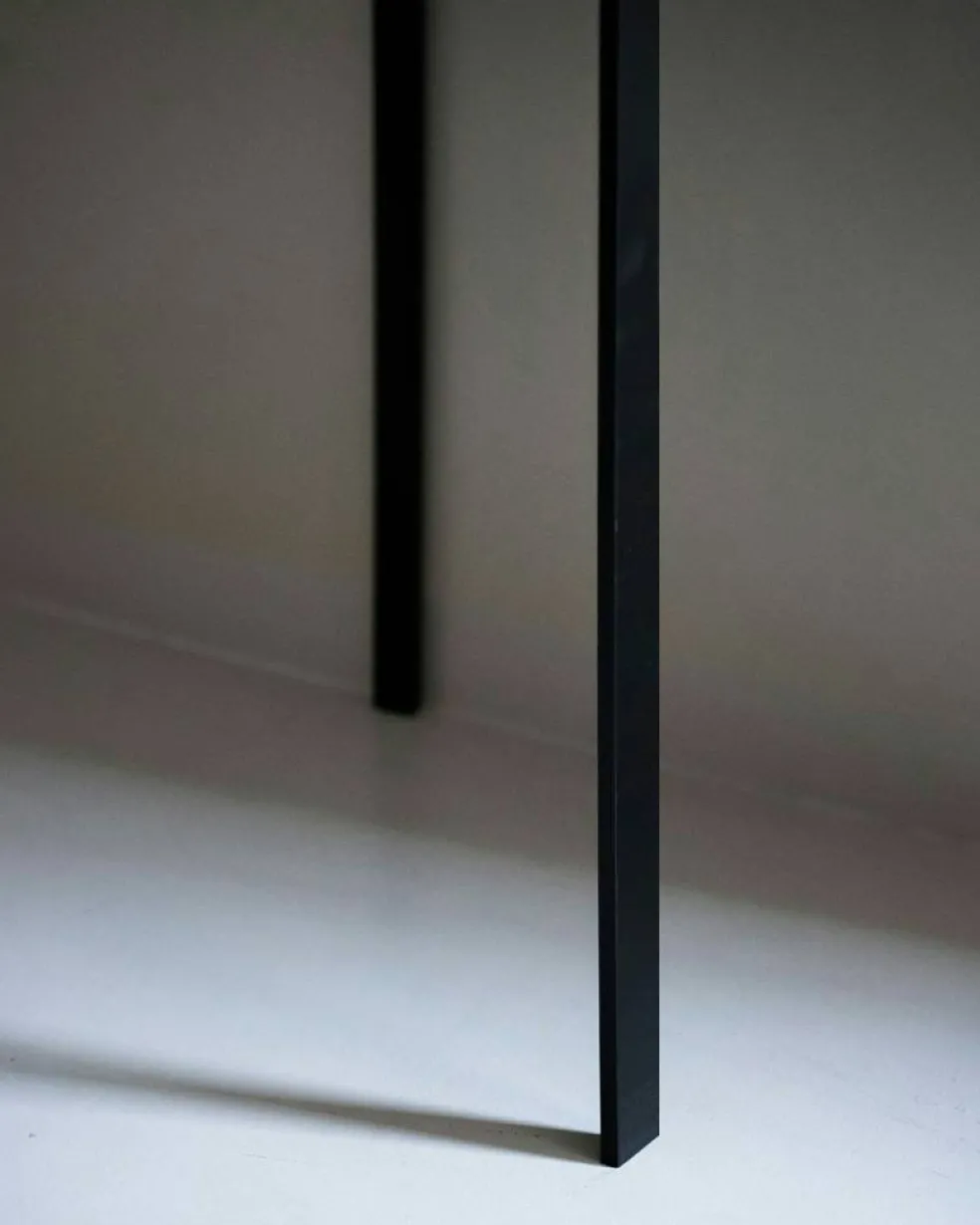 Square Konsolbord 93x46x70 cm, Svart/Burned Walnut