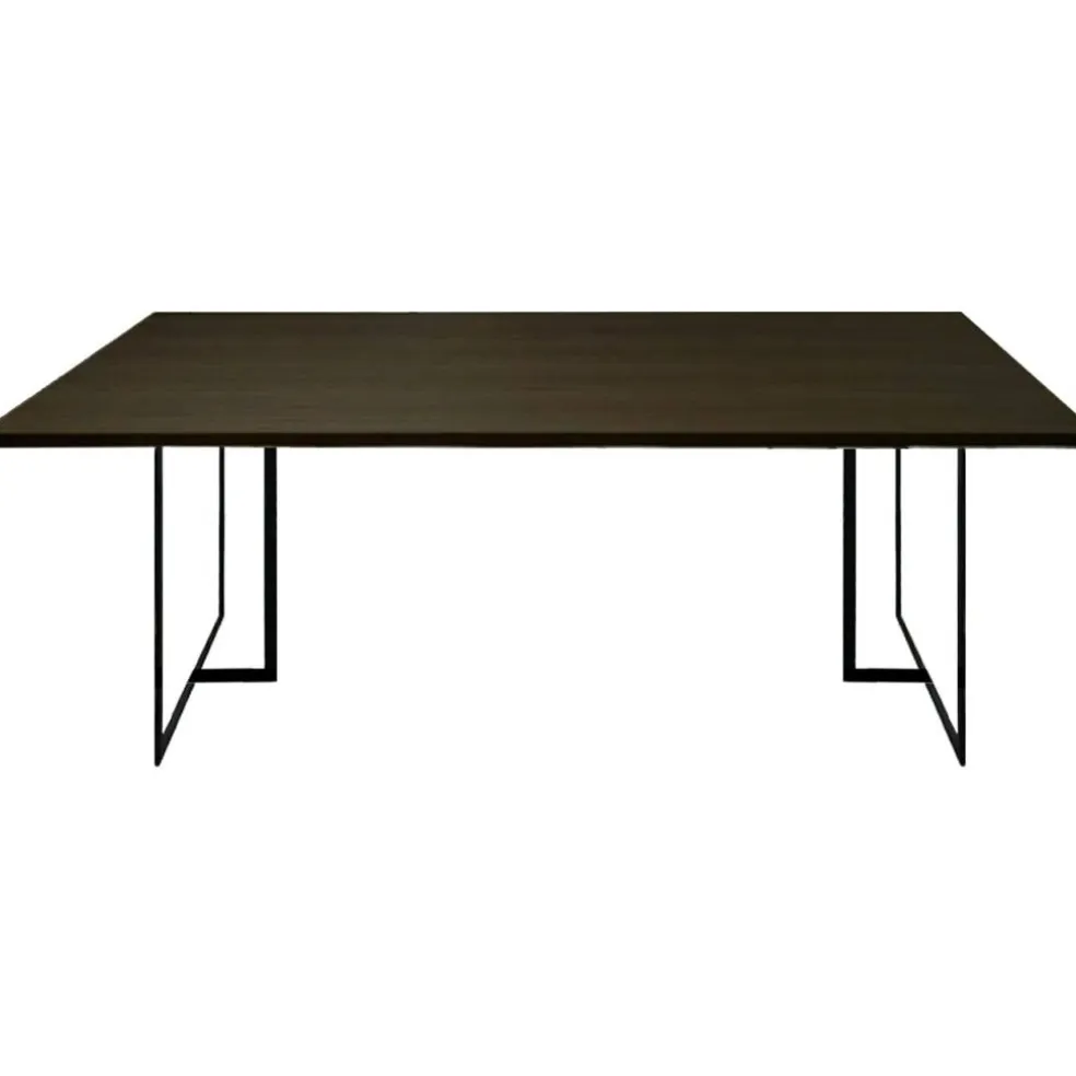 Square Matbord 200x100x75, Black Oak