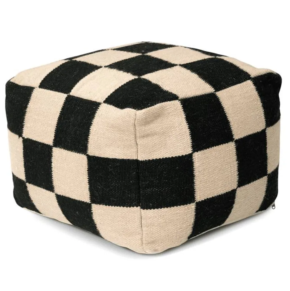 Square Sittpuff 50x50 cm, Svart