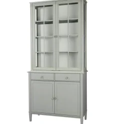 Stockholm 2.0 Vitrin Överskåp 99x34x124, Grå