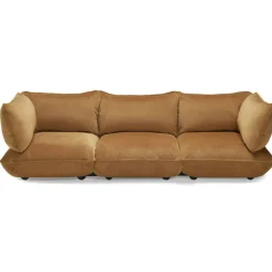 Sumo 4-Sitssoffa Sammet, Almond