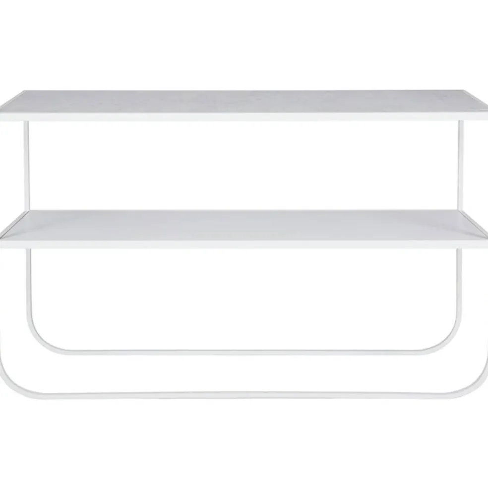 Tati Console 120 Sidobord, Vit / Carraramarmor