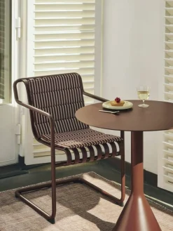 Terrazza Folding Seat Cushion 82x40 cm, Terracotta bold stripe