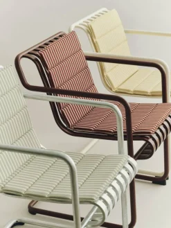 Terrazza Folding Seat Cushion 82x40 cm, Yellow bold stripe