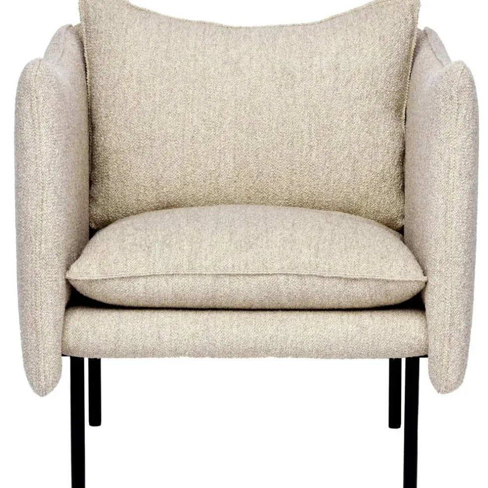 Tiki Fåtölj S W:70 cm, Svarta Ben / Sand