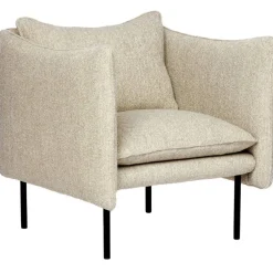 Tiki Fåtölj S W:70 cm, Svarta Ben / Sand