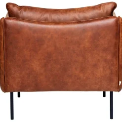 Tiki Fåtölj S W:70 cm, Svarta Ben / Skinn Vintage Rangers