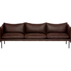 Tiki Soffa 3-Sits, Svarta Ben / Vintage Dark Chocolate