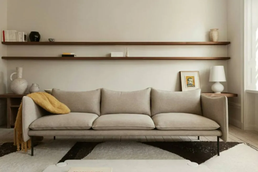 Tiki Soffa 3-Sits, Svarta Ben / Clay