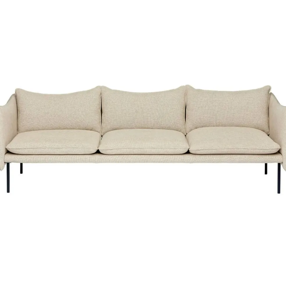 Tiki Soffa 3-Sits, Svarta Ben / Clay