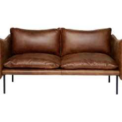 Tiki Soffa 2-Sits, Svarta Ben / Skinn Vintage Rangers