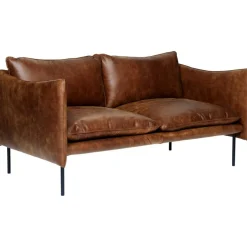 Tiki Soffa 2-Sits, Svarta Ben / Skinn Vintage Rangers