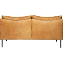 Tiki Soffa 2-Sits, Svarta Ben / Skinn Vintage Cognac