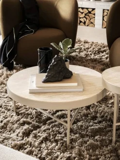 Travertine Soffbord Cashmere Ø70,5 cm